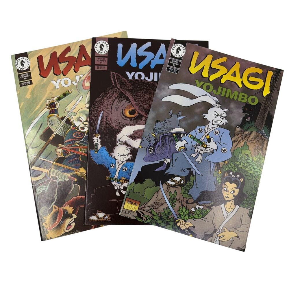 Usagi Yojimbo #10, #11 & #12 Comic Lot Fantagraphics Comics 9.5